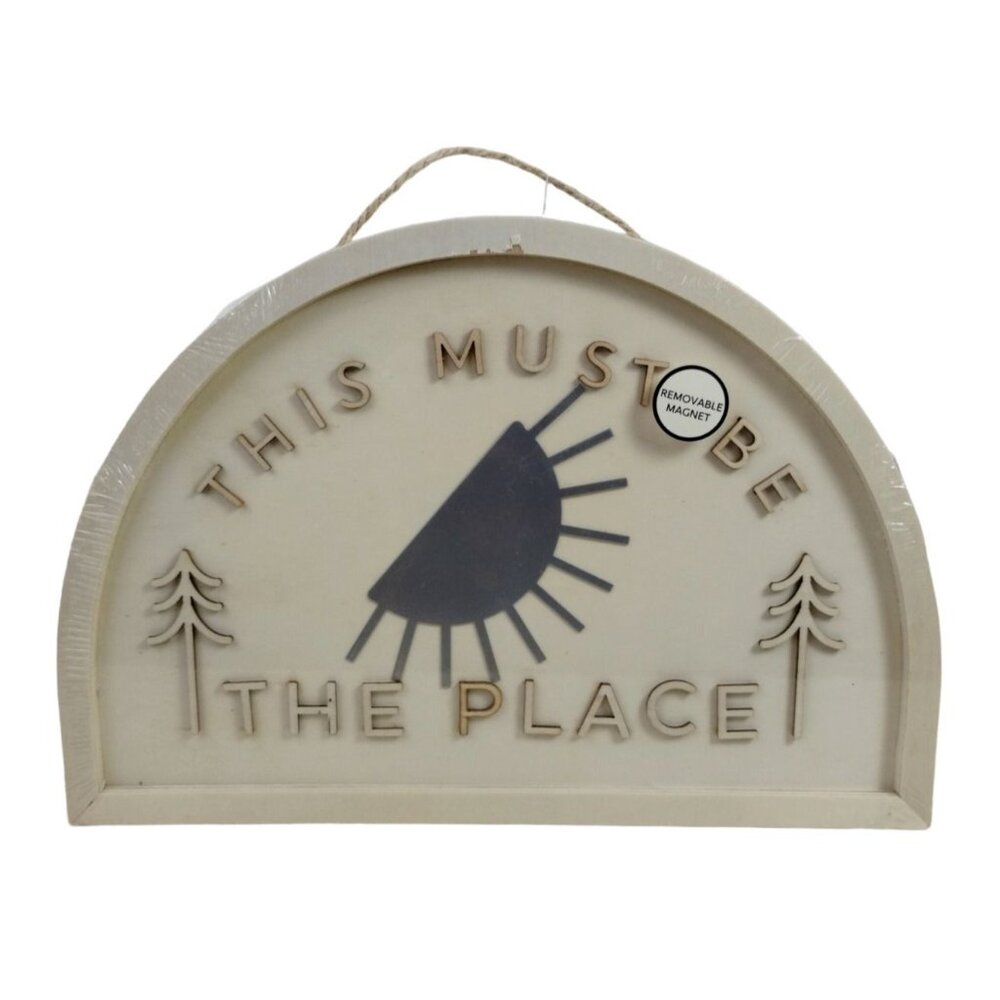 Place and Time Unplug Craft This Must be the Place Wooden Magnet Sign New